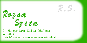 rozsa szita business card